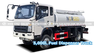 Brandstoftankwagen van 5.000 liter