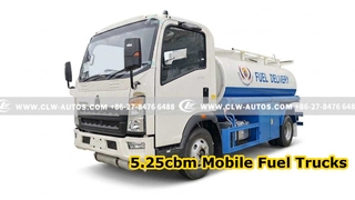 Mobiele brandstofvrachtwagens van 5,25 cbm