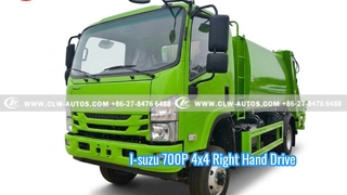 I-suzu 700P 4x4 vuilniswagen met rechts stuur