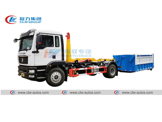 Sinotruk 10t Hook Lift Garbage Truck With Hydraulic Tipping Box