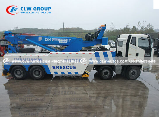 FAW J6P 8×4 Heavy-Duty Rotator Wrecker Tow Truck with 50-Ton Crane and 360° Rotation