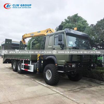 Sinotruk 6x6 All-Wheel Drive Wrecker Tow Truck with XCMG 8-ton Crane and Heavy-Duty Flatbed