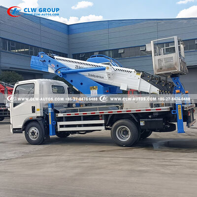 Sinotruk HOWO 28m Aerial Platform Truck with 7-Section Telescopic Boom and 360° Rotation for Elevated Work