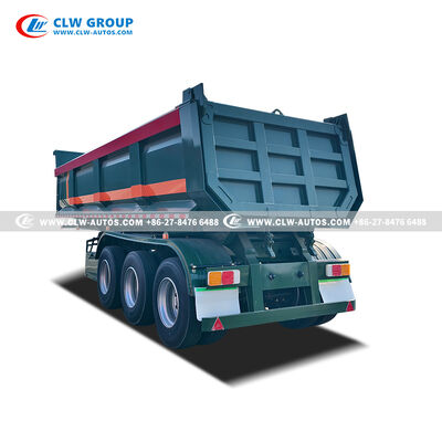 45T Rear-Tipping Semi-Trailer with HYVA Hydraulic Cylinder, 28T Yahua Landing Legs & 3-Axle Stability