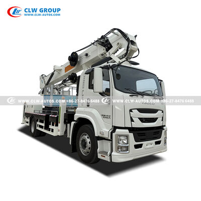 ISUZU GIGA 34-Meter Aerial Work Truck with Dielectrically Insulated Bucket and 360-Degree Continuous Rotation