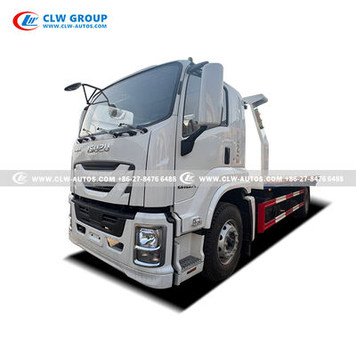 Isuzu FTR 4x2 Flatbed Wrecker with 8-Ton Recovery Capacity, 7.2m Deck, and 205HP Diesel Engine for Towing Companies