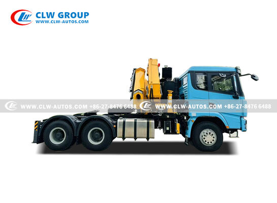 SHACMAN X3000 6x4 Tractor Truck with 430 HP Engine and 8-Ton Knuckle Boom Crane for Heavy-Duty Lifting